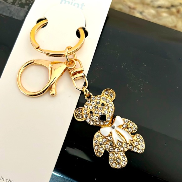 NIP- Adorable 3” Teddy Bear with Bow Keychain - Picture 6 of 9